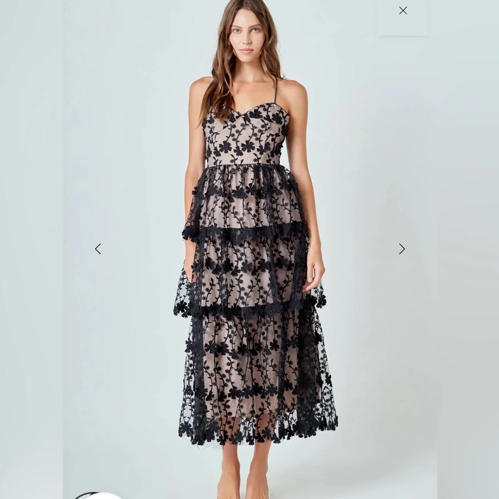 Endless Rose Crocheted Layered Midi Dress - Picture 7 of 9